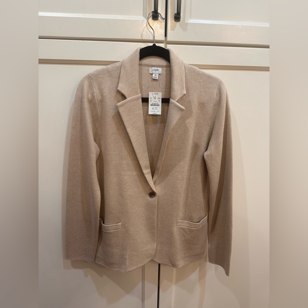 J. Crew Factory Beige Sweater Blazer